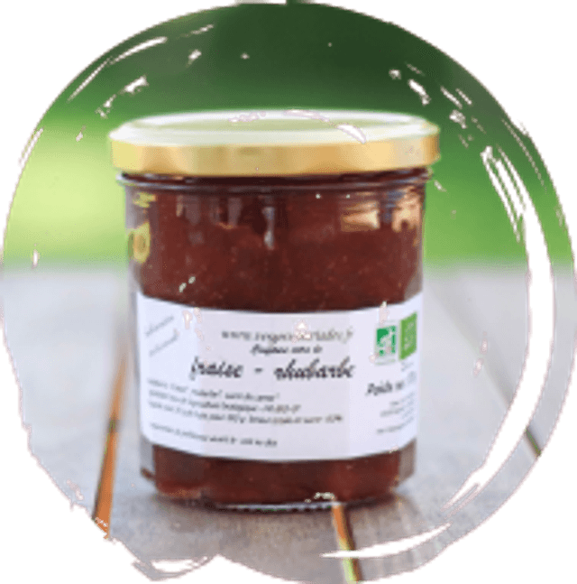 Confiture de fraise-rhubarbe pot de 370 g