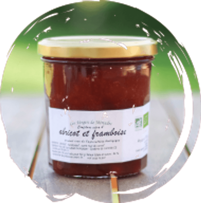 Confiture extra d&#039;abricot-framboise pot de 370 g